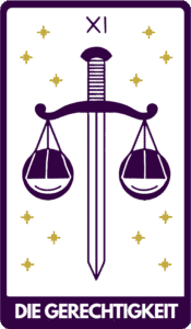Tarotkarte die Gerechtigkeit