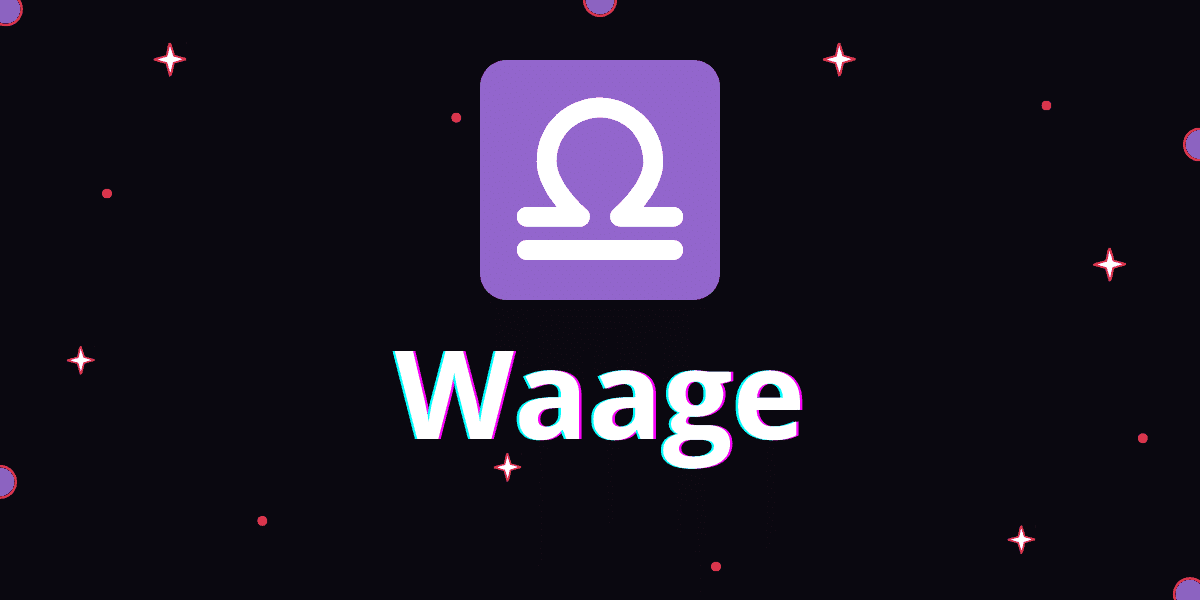 Sternzeichen Waage auf schwarzem Hintergrund