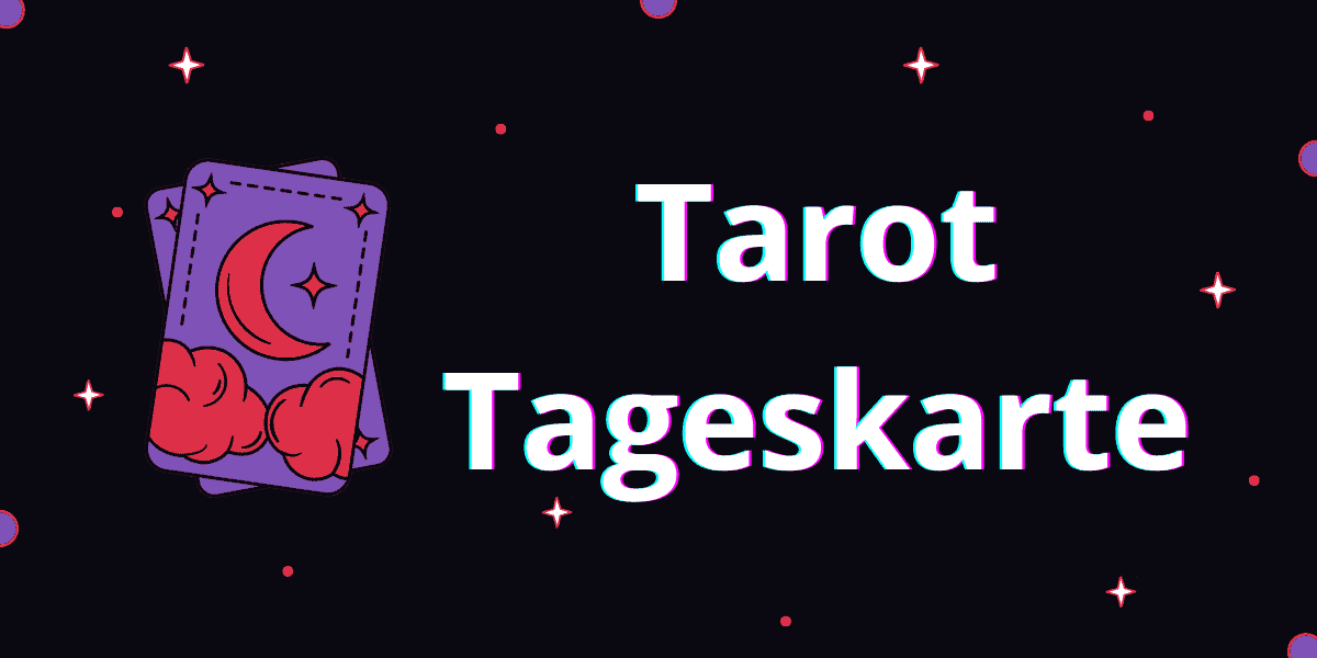 Tarot Tageskarten auf schwarzem Hintergrund